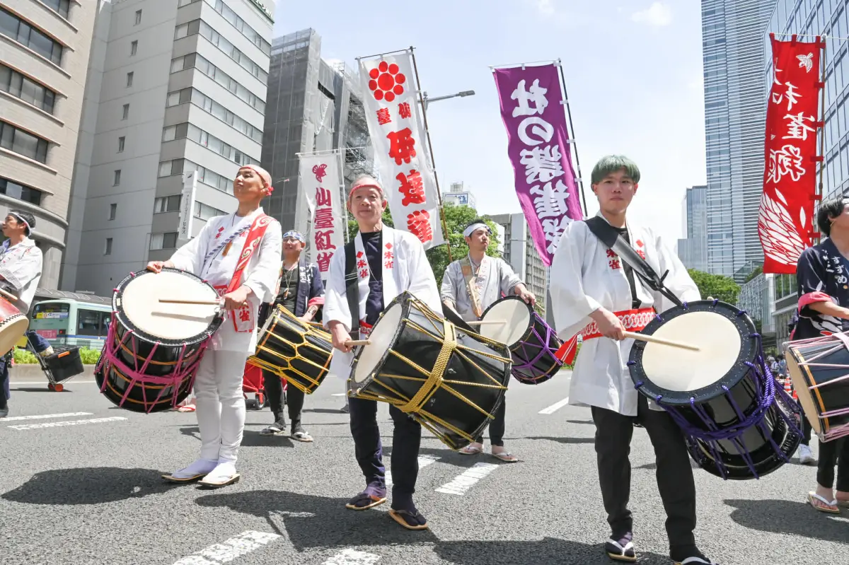 大太鼓の演奏の様子